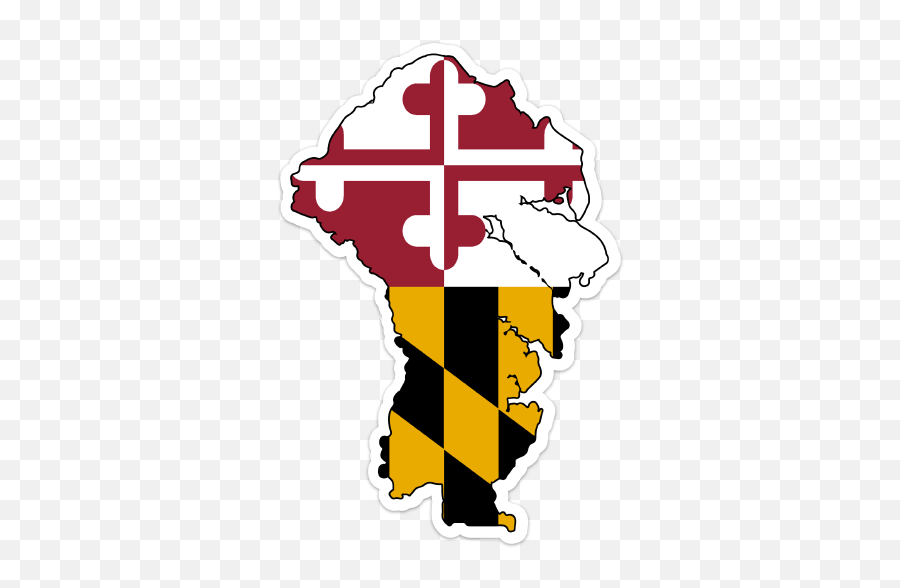 Anne Arundel County Map Overlaid With The Maryland Flag - Maryland State Flag Png,Maryland Flag Png
