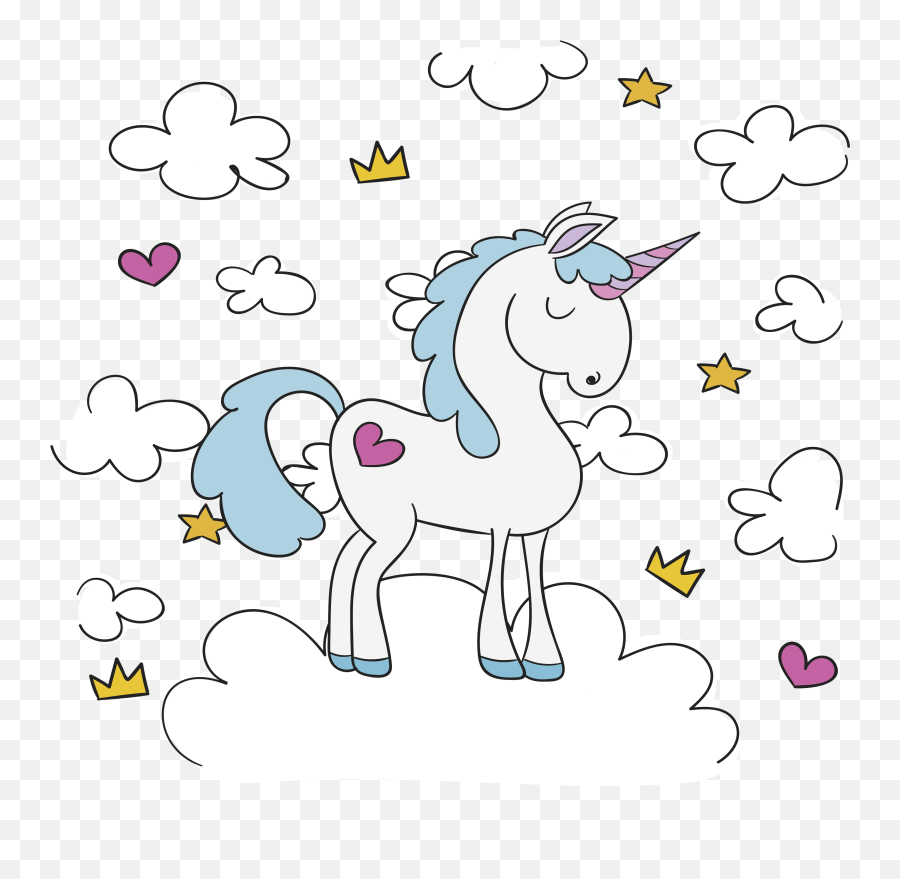 Clouds Clipart Unicorn Transparent Free For - Mythical Creature Png,Unicorn Vector Png