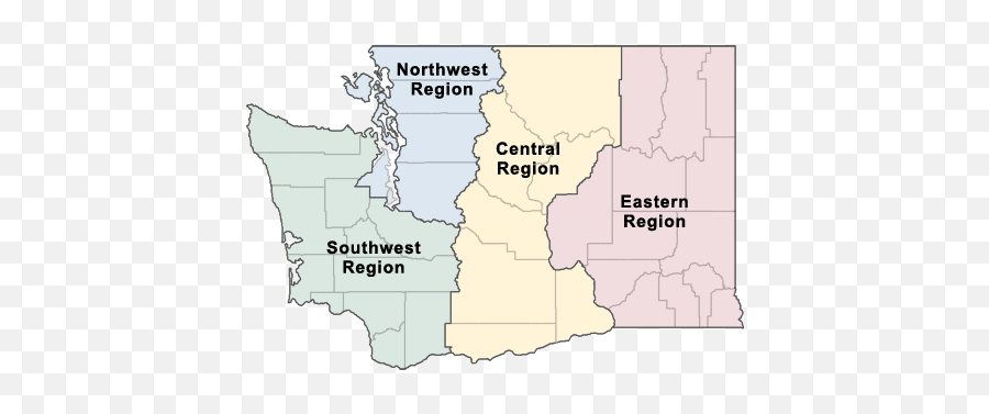 State Map With Links To Ecologyu0027s Four Regions - Northwest Gulf Png,Alia Shawkat Transparent