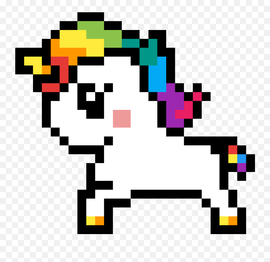 Cute Pixel Art Unicorn Transparent - Pixel Art Pixel Unicorn Png,Pixel Art Transparent