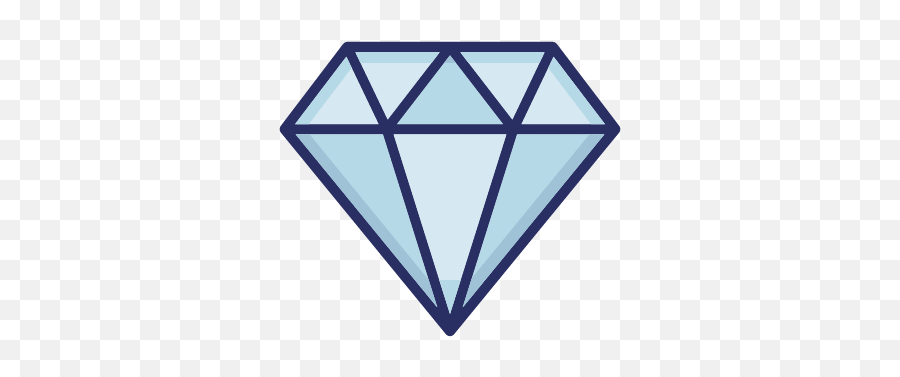 Diamond Gem Gemstone Jewel Color - Silueta De Un Diamante Png,Fontawesome Facebook Icon