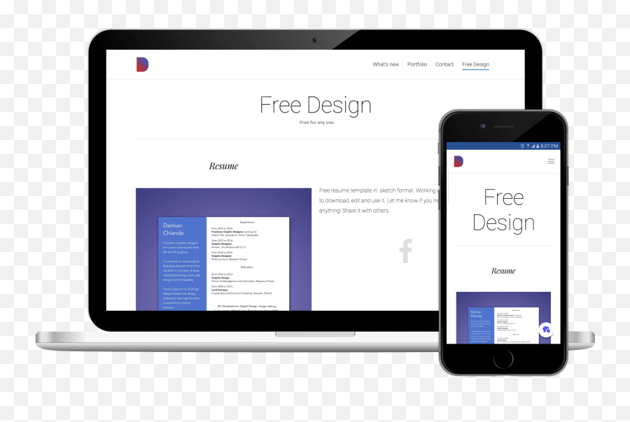 Free Design Damian Chlanda Png - Macbook And Iphone Mockup Free,Macbook Png