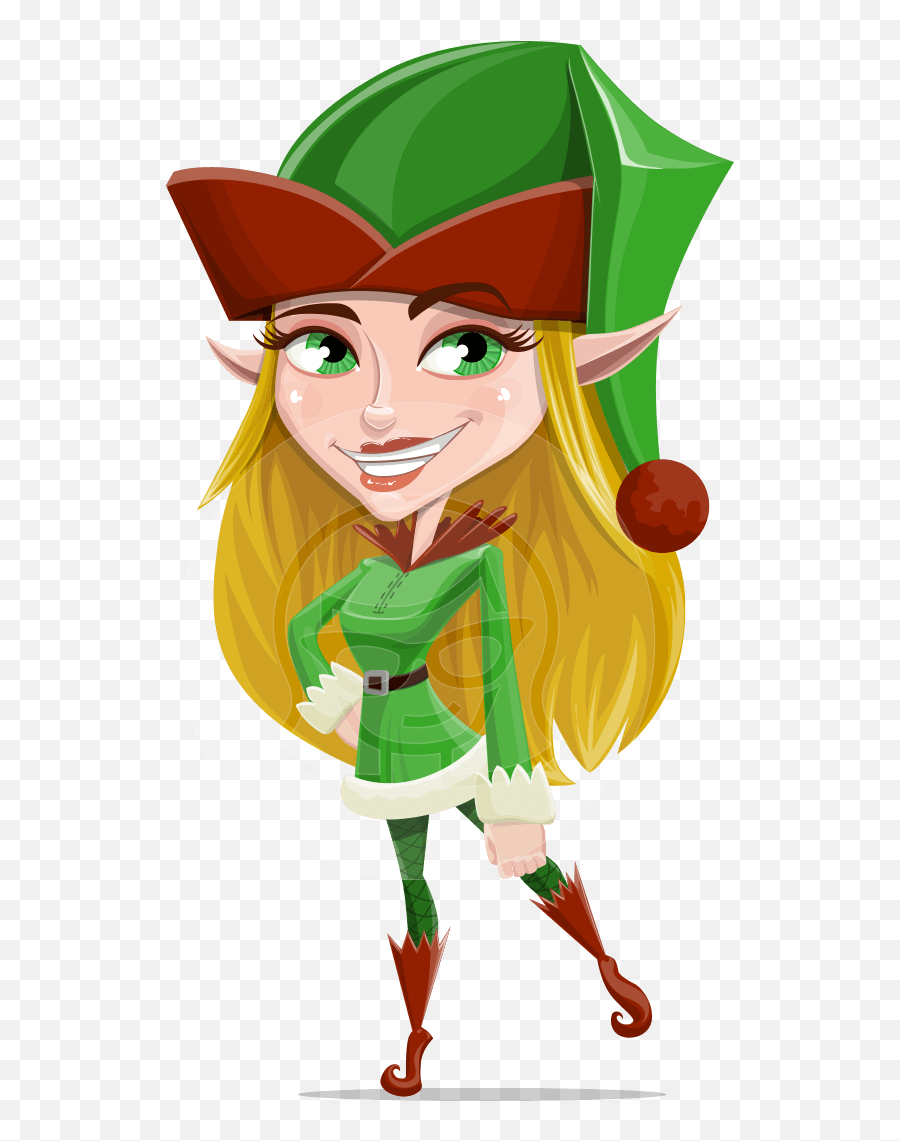 Clipart Pants Elf Transparent Free For - Christmas Cartoon Female Elf Png,Elf Hat Transparent
