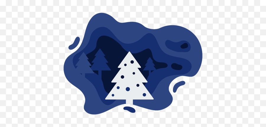 Christmas Tree Winter Papercut - New Year Tree Png,Papercut Icon