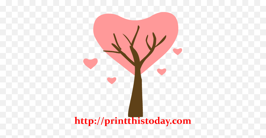 Love Tree Clip Art - Cute Pink Tree Clipart Png,Tree Clip Art Png