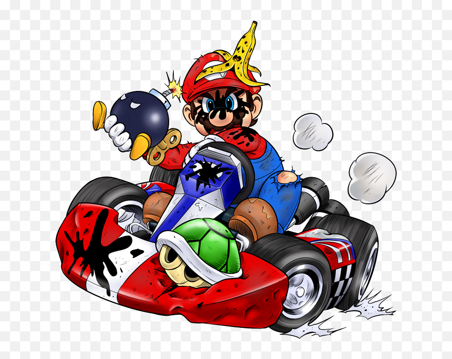 Parody Of Dbz - Street Fighter Hulk Mario Mario Kart 7 Drawings Png,Mario Kart Tour Icon