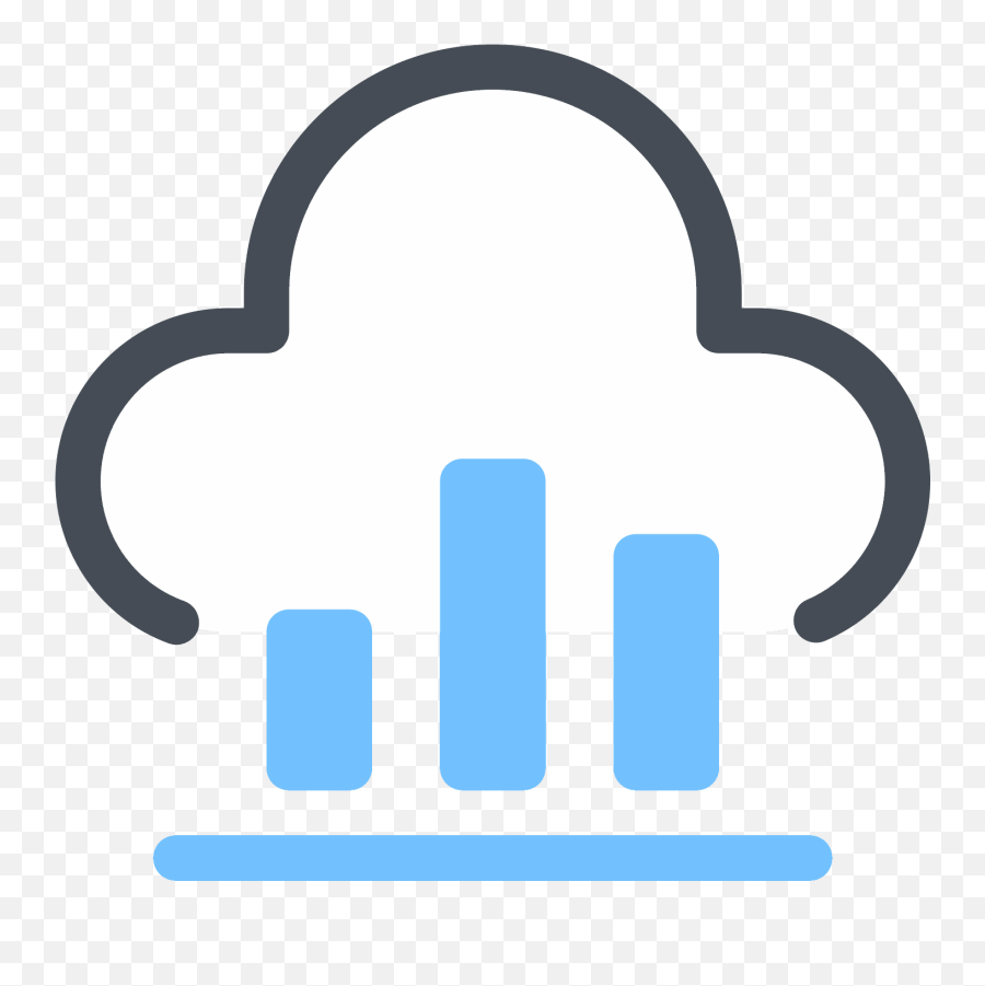 Download Cloud Bar Chart Icon - Cloud Computing Png Image Bars With Cloud Icon,Bar Chart Icon Png