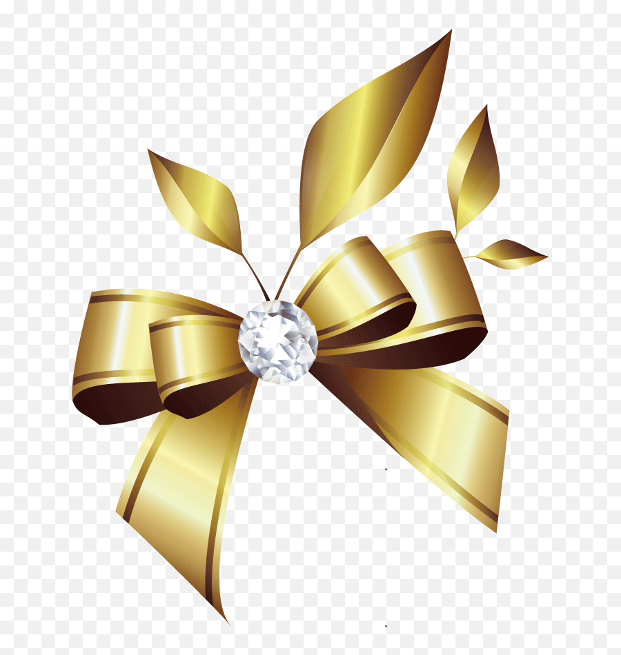 Download Diamond Jewellery Brilliant Bow Vector Ribbon - Wedding Gold Ribbon Png,Diamond Icon Vector