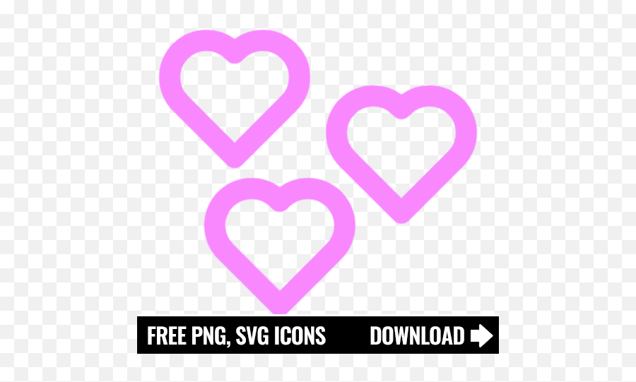 Free Pink Three Hearts Icon Symbol Png Svg Download - Girly,Double Heart Icon