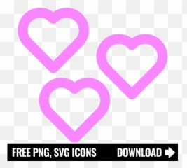 Free Pink Three Hearts Icon Symbol Png Svg Download - Girly,Double Heart Icon