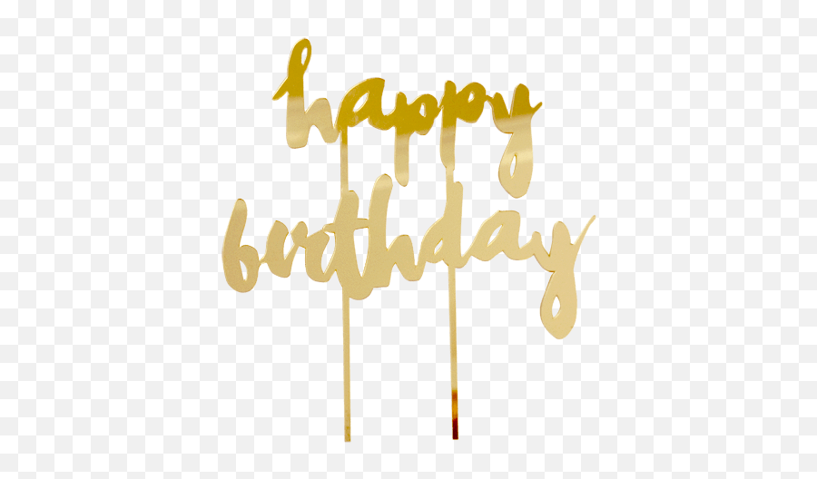 Harlow Grey - Gold Happy Birthday Cake Topper Png,Birthday Cake Transparent