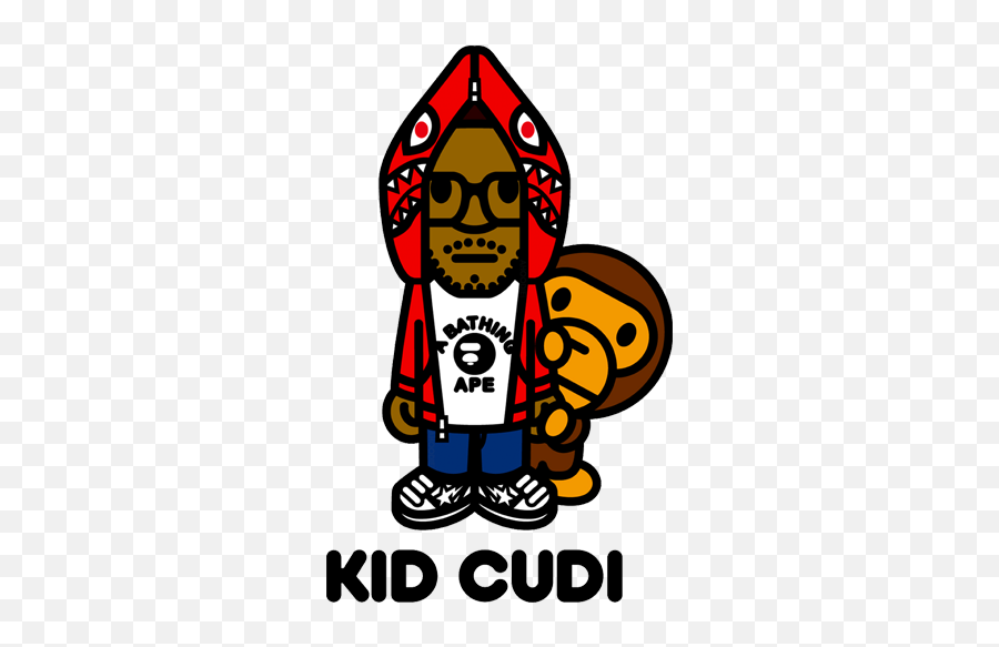 Kid Cudi Png - Kid Cudi Monkey Kid Cudi Bape 3835393 Bathing Ape Kid Cudi,Bape Logo Png