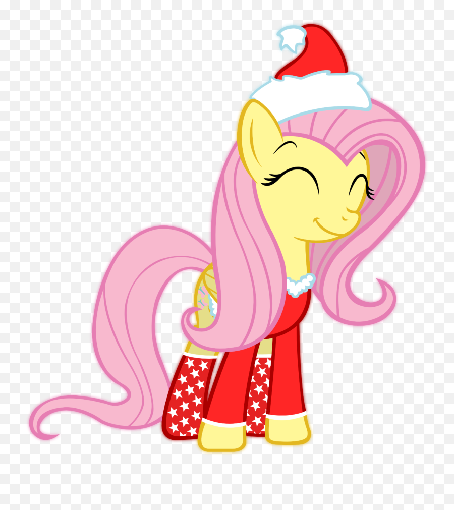 Fluttershy For Christmas With Socks - Visual Fan Art My Little Pony Christmas Fluttershy Png,Fluttershy Png