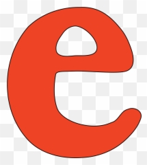E Clipart Lowercase - Circle png