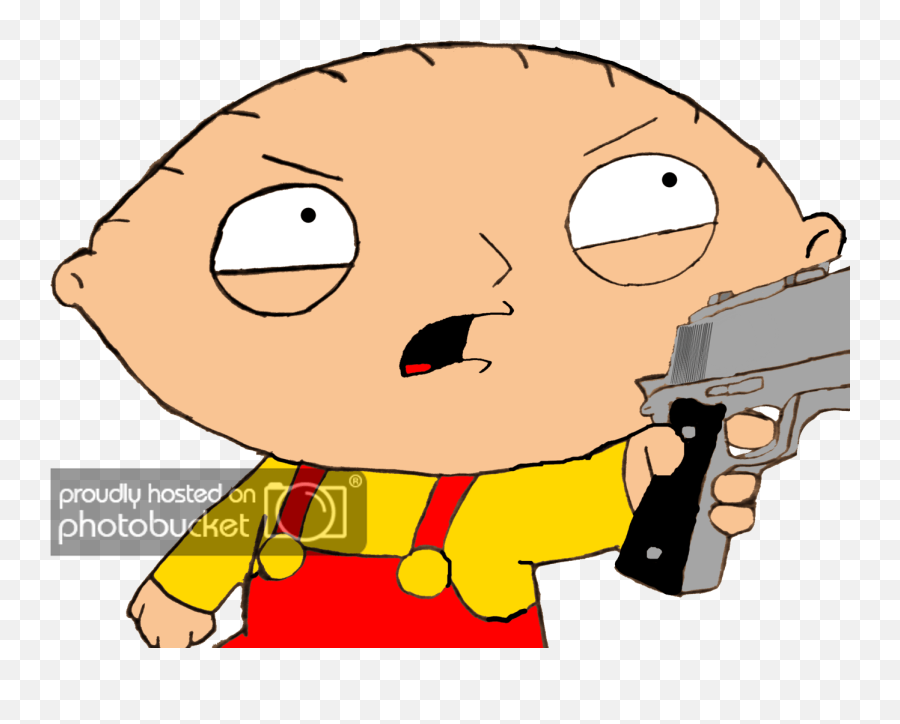 Stewie Griffin With Gun Transparent Png - Stewie Griffin With A Gun,Stewie Griffin Png