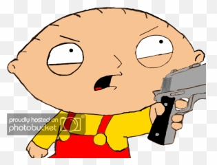 Stewie Griffin With Gun Transparent Png - Stewie Griffin With A Gun,Stewie Griffin Png