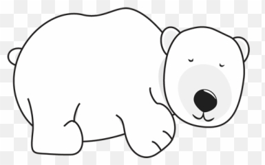 Polar Bear Sleeping Clip Art - Image Png