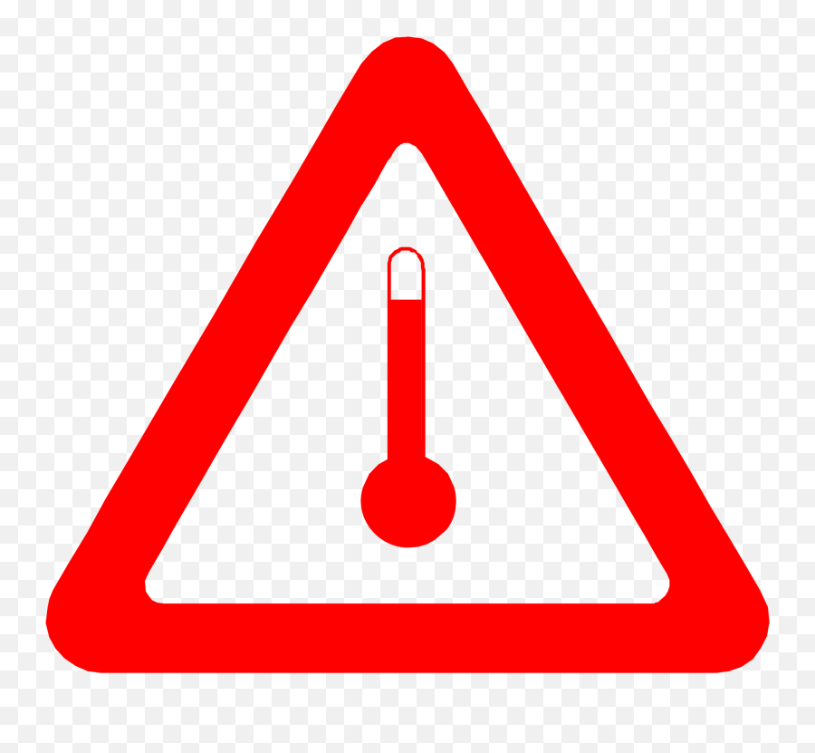 Rising Temperatures Increase The Risk Of Heat - Related Red White And Red Triangle Sign Png,Red Exclamation Point Png