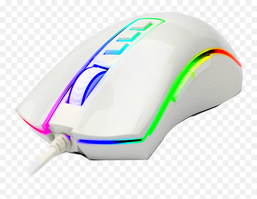 Redraogn Cobra M711 White Gaming Mouse Rgb - Mouse Redragon Cobra White Png,Gaming Mouse Png
