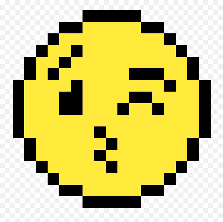 Pixilart - Wink Emoji By Anonymous Pixel Art Smiley Png,Wink Emoji Transparent