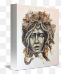 Download Hd Clipart Stock Sculpture Drawing Medusa - Gorgon Carving Png,Medusa Png
