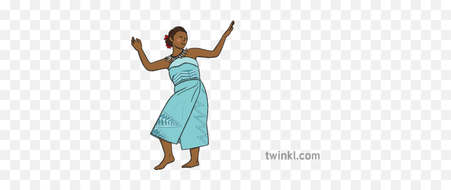 Samoan Female Dancer Illustration - Twinkl Samoan Dance Png,Dancer Png