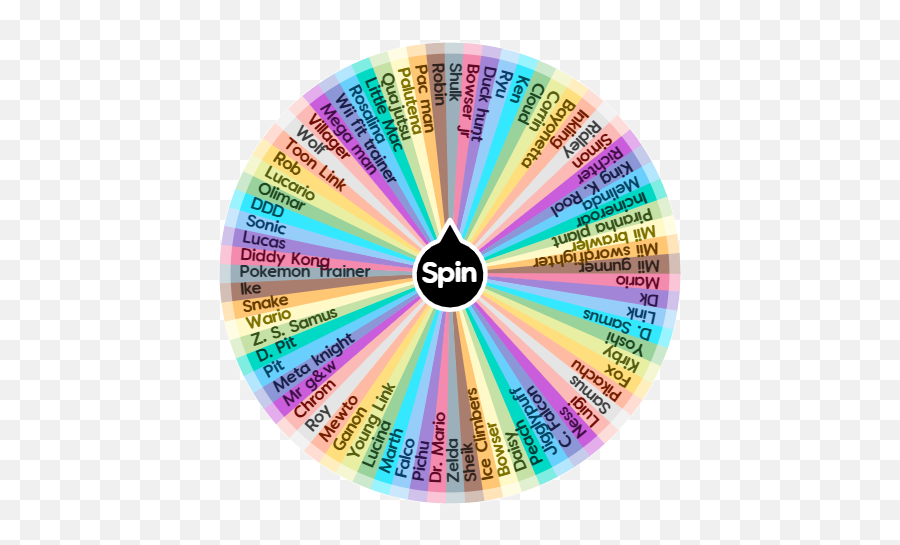 Smash Bros Ultimate Spin The Wheel App - Ragunan Zoo Png,Smash Ultimate Png