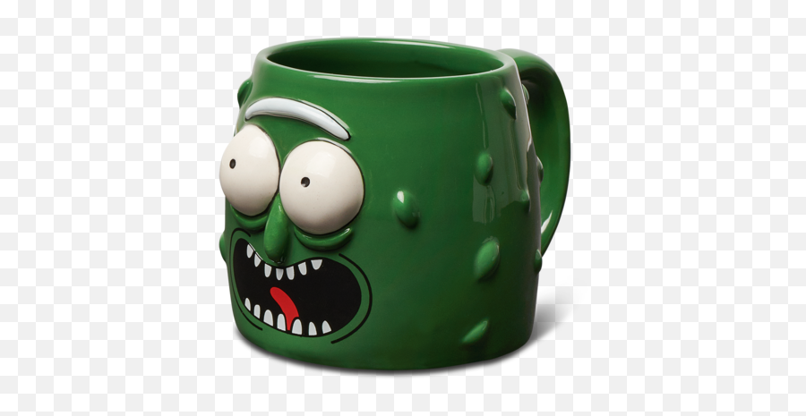 Primitive X Rick And Morty Pickle Molded Mug Cup Green - Rick And Morty Pickle Mug Png,Pickle Transparent