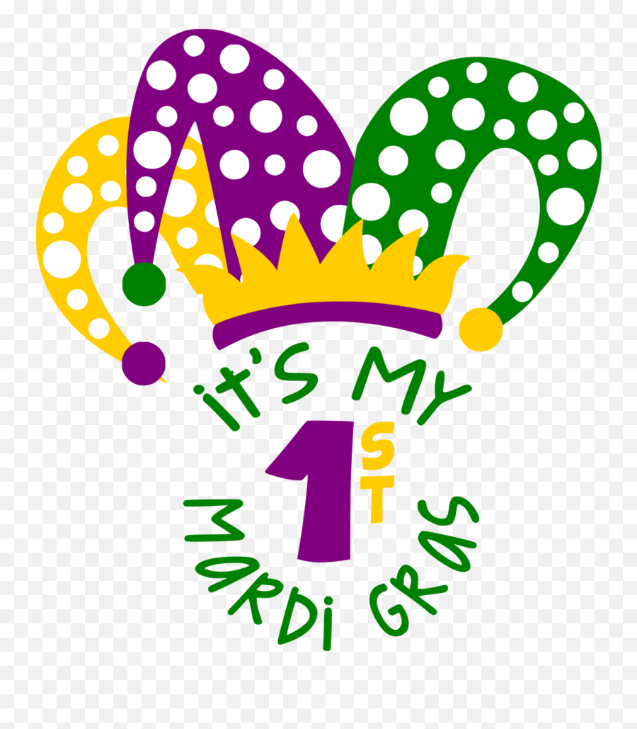 My First Mardi Gras Svg Transparent Cartoon - Jingfm My First Mardi Gras Svg Png,Mardi Gras Transparent Background