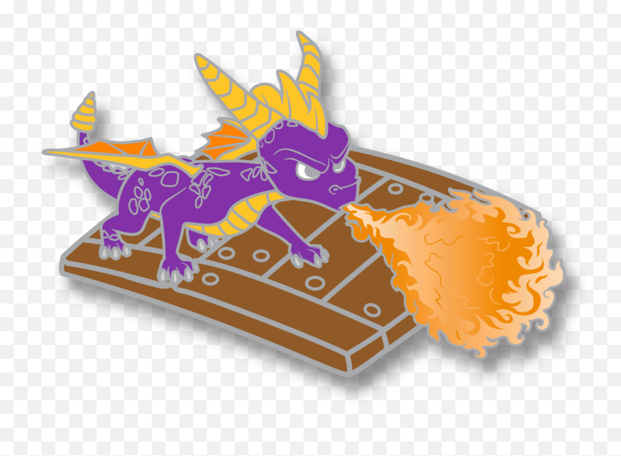 Spyro Fire Pin - Dragon Png,Spyro Transparent