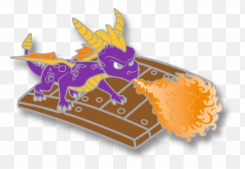 Spyro Fire Pin - Dragon Png,Spyro Transparent