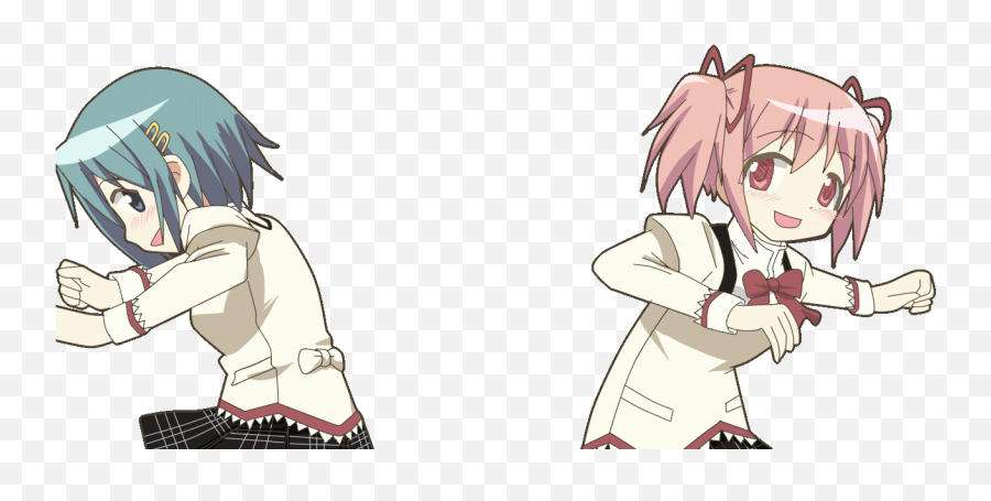 Kaname Madoka And Miki Sayaka - Madoka Magica Transparent Gif Png,Madoka Kaname Transparent