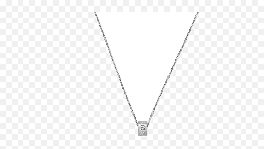 Gucci 18k White Gold Icon Necklace - Language Png,Black And Gold Icon