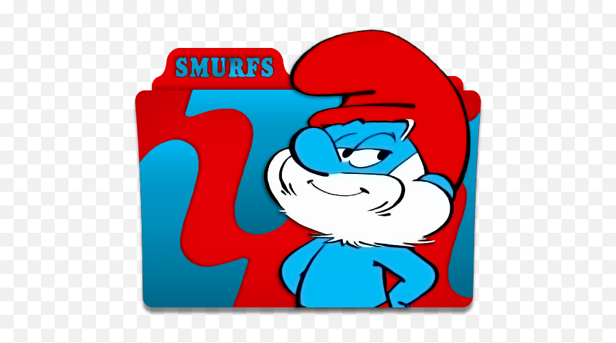The Smurfs Folder Icon 2 By Mikromike - Fictional Character Png,Dvd Icon Clipart