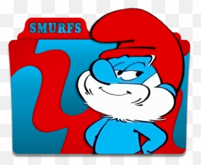 The Smurfs Folder Icon 2 By Mikromike - Fictional Character Png,Dvd Icon Clipart