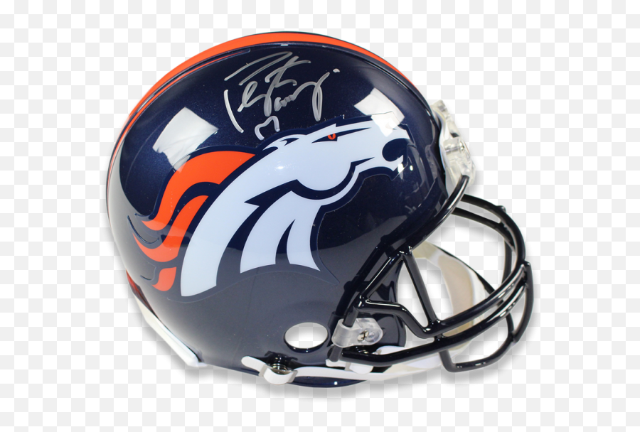Peyton Manning Signed Full - Size Denver Broncos Helmet Broncos Png,Blue Icon Motorcycle Helmet