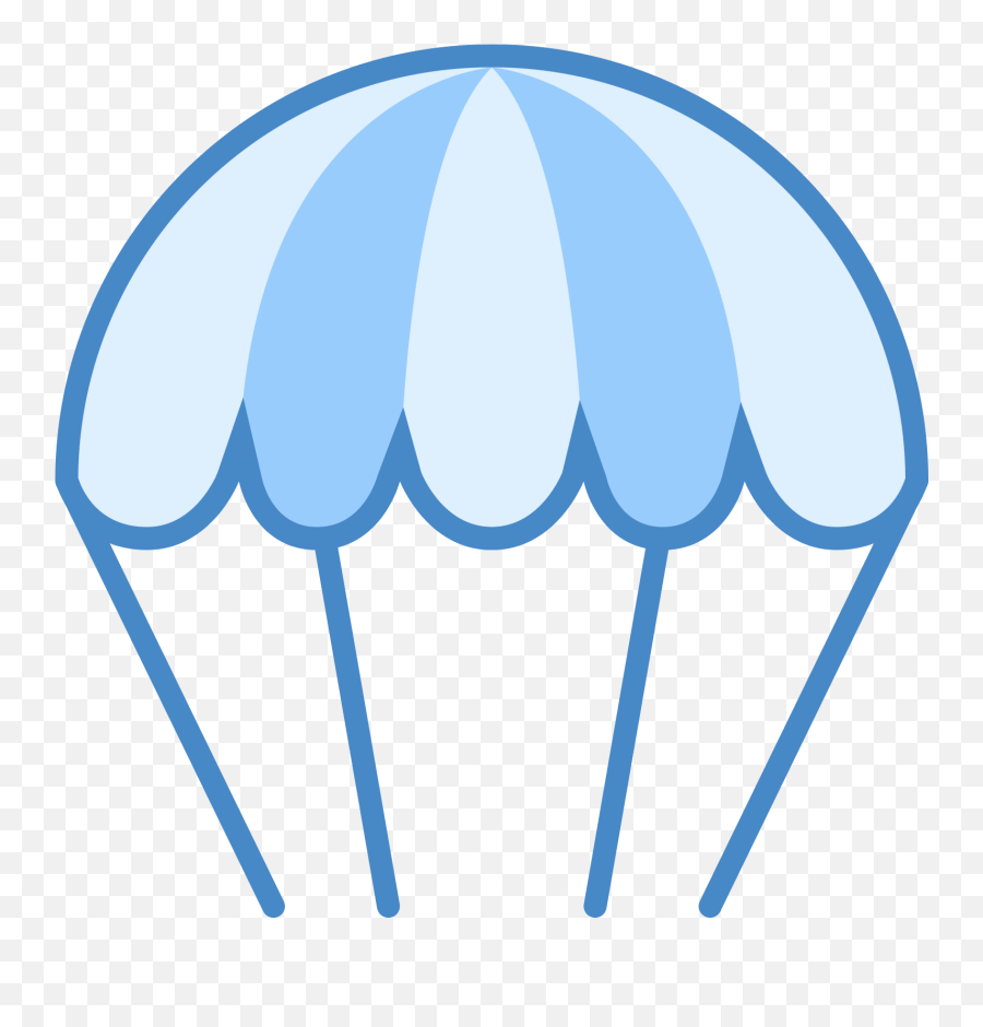 Download A Parachute Icon Has Shape That Is The Top Half - Blue Parachute Png,Half Icon