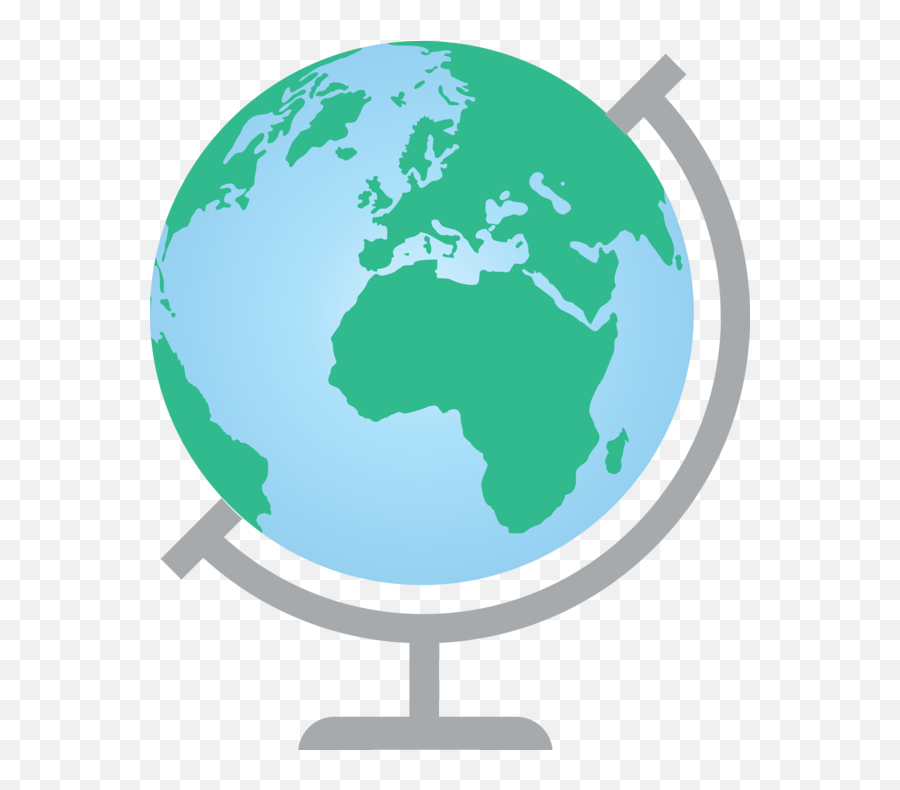 Back To School Globe Icon World For - World Map In Grey And Yellow Png,School Icon For Map