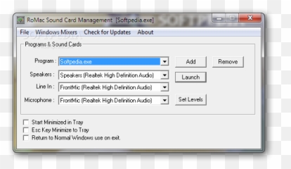 Download Romac Sound Card Management 310 - Technology Applications png