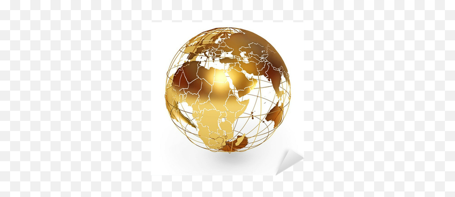 Golden Globe Icon Isolated - We Live To Change Transparent Background Globe Icon Png,Google Globe Icon