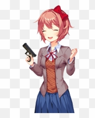 Sayori Gun - Sayori Sprites Png,Cartoon Gun Png