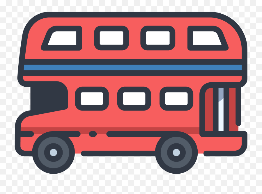 12red Double Decker Bus England Line Icon Free Pik - Commercial Vehicle Png,Trolleybus Icon