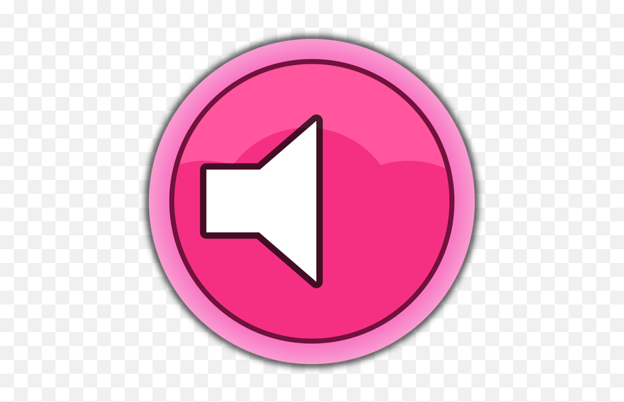 Pink U0027u0027sound Offu0027u0027 Button Public Domain Vectors - Sound Clipart Png,Help Button Icon