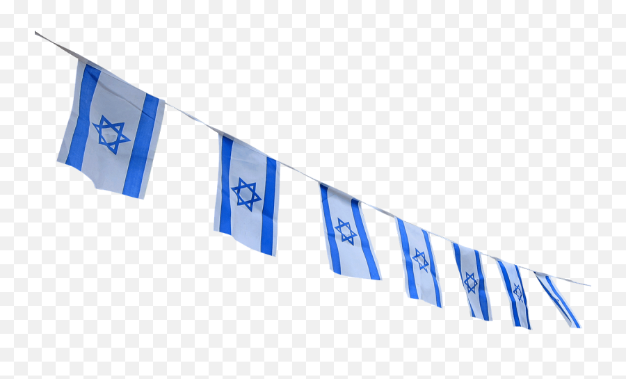 Israeli Flags Garland Transparent Png - Israel Flag No Background,Israel Png