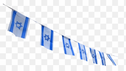 Israeli Flags Garland Transparent Png - Israel Flag No Background,Israel Png