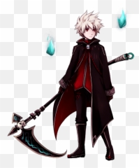 Drawing Lightsaber Anime - Elsword Characters Anime Guy Anime Guy With Sword Drawing Png,Anime Characters Png