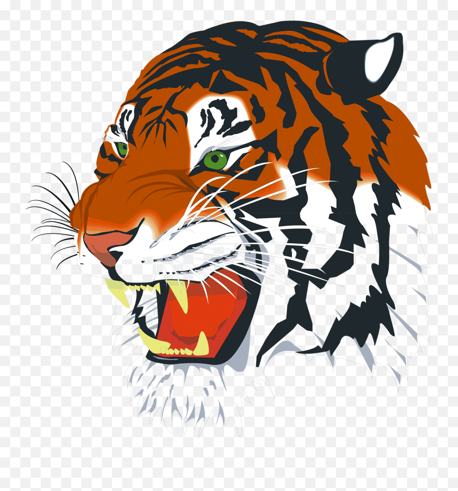 Download Hd Tiger Png Vector - Tiger Head Vector Art,Tiger Head Png