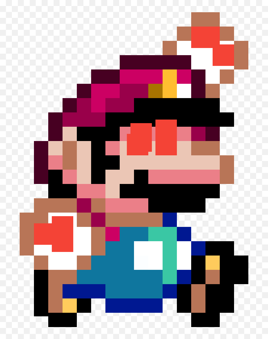 Download Hd Creepy Mario Jumping - Super Mario World Pixel Super Mario Bros World Mario Png,Pixel Mario Transparent
