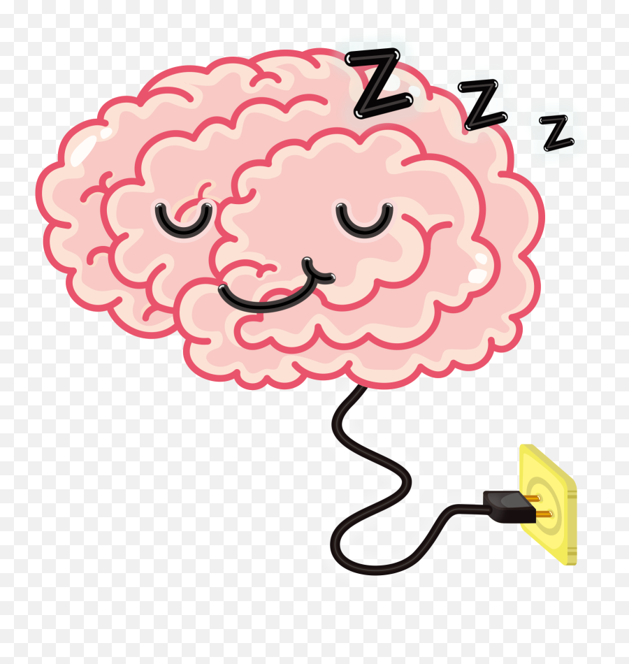 Brain Cartoon Sleep Clip Art - Vector Brain Charge Png Sleep Clip Art,Brain Vector Png
