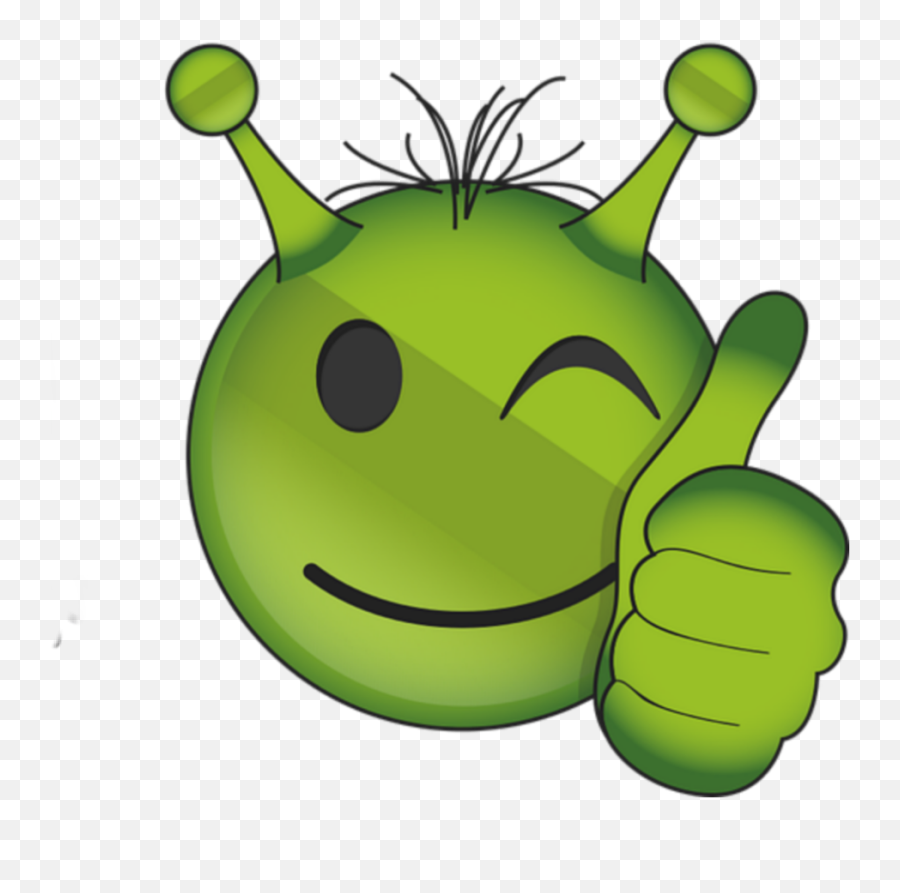 Emotions Emoji Thumbsup - Sticker By Deej Emoticons Alien Icon Png,Thumbs Up Emoji Transparent Background